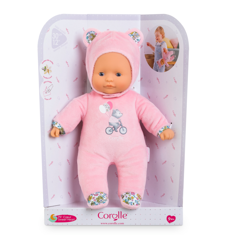 Poupon Pti'Cœur Ours Rose