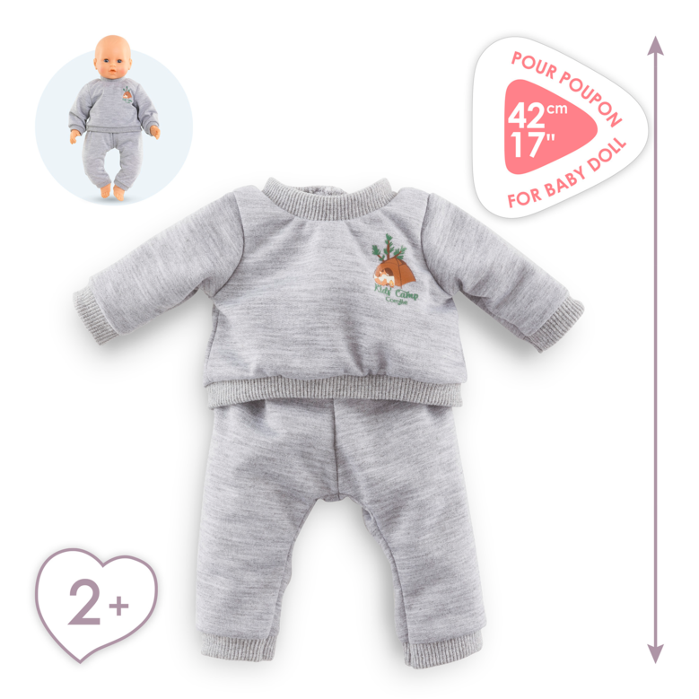 Jogging Gris Petit Explorateur pour poupon 42 cm