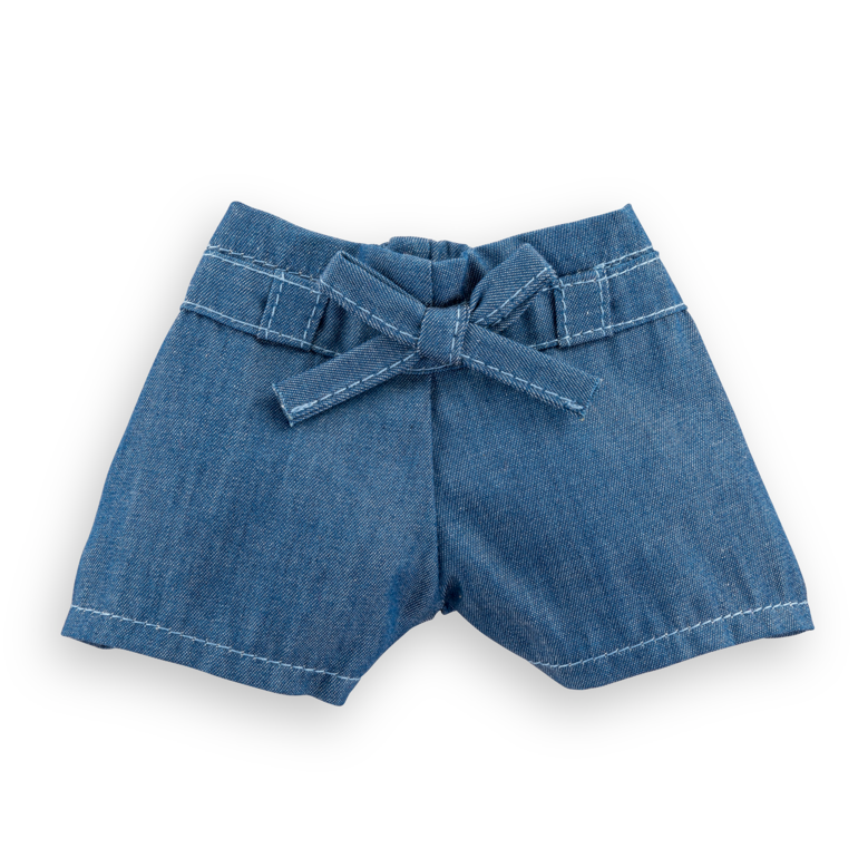Short en Jean avec Noeud pour poupée ma Corolle