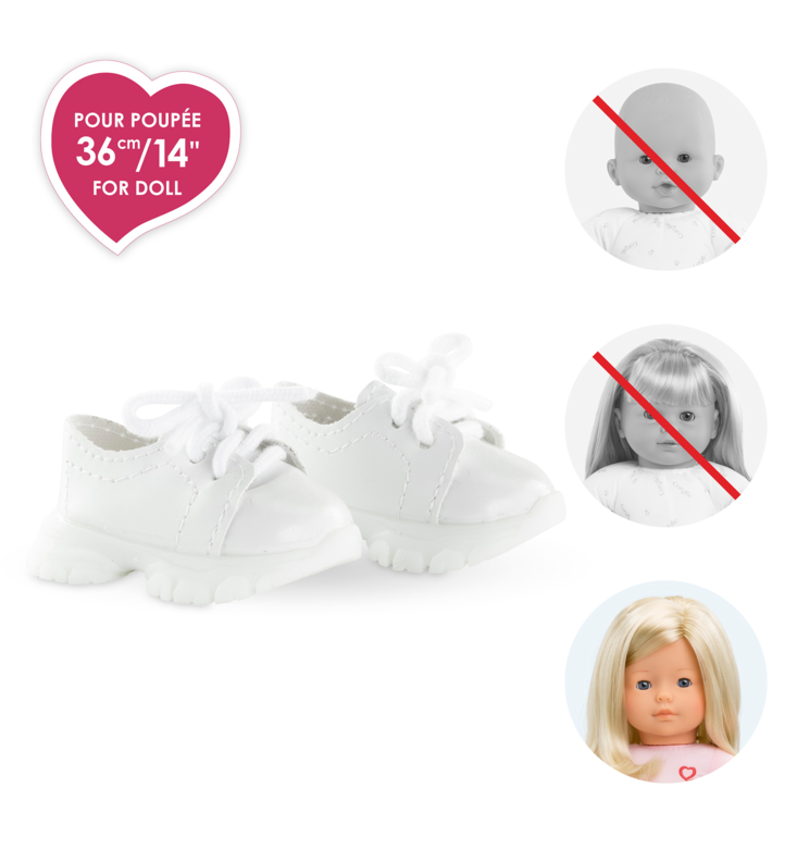 Baskets Blanches de Sport pour poupée ma Corolle