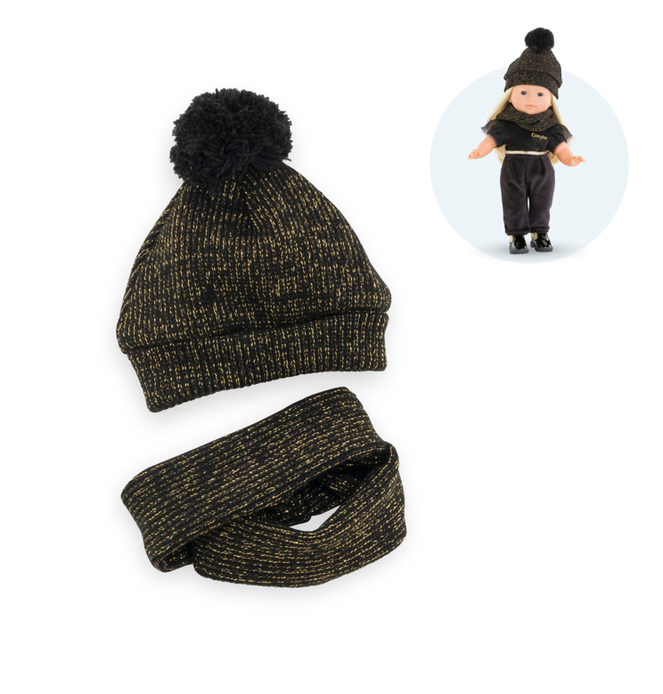 Bonnet et Snood Couture pour poupée ma Corolle