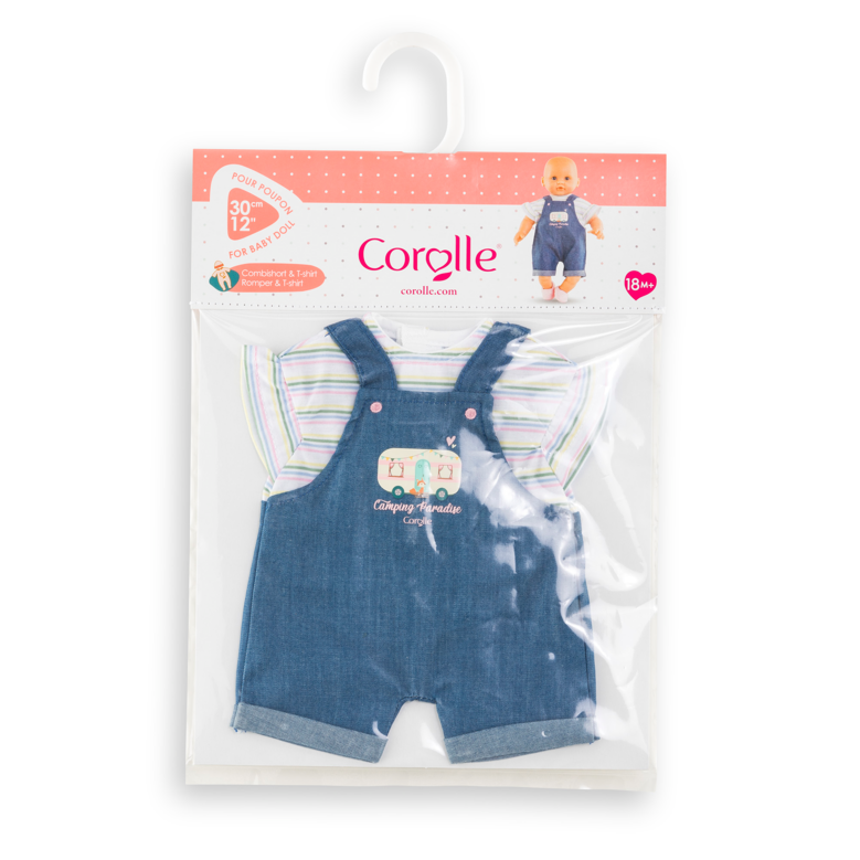 Combishort & T-Shirt Petit Explorateur pour poupon 30 cm