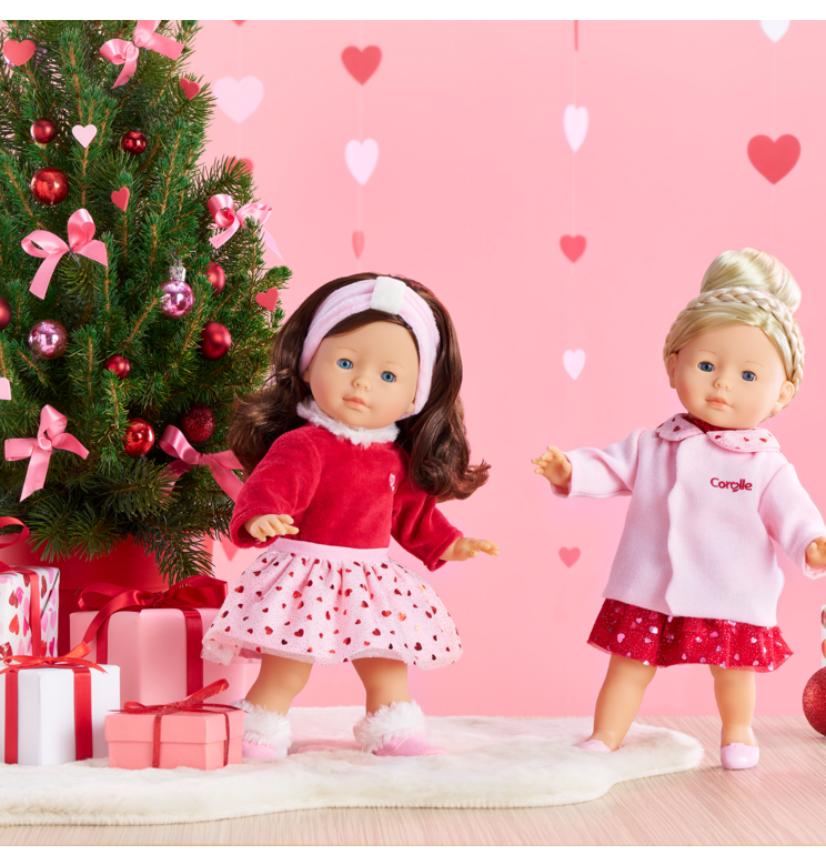 Manteau Pétales de Cœurs pour poupée ma Corolle