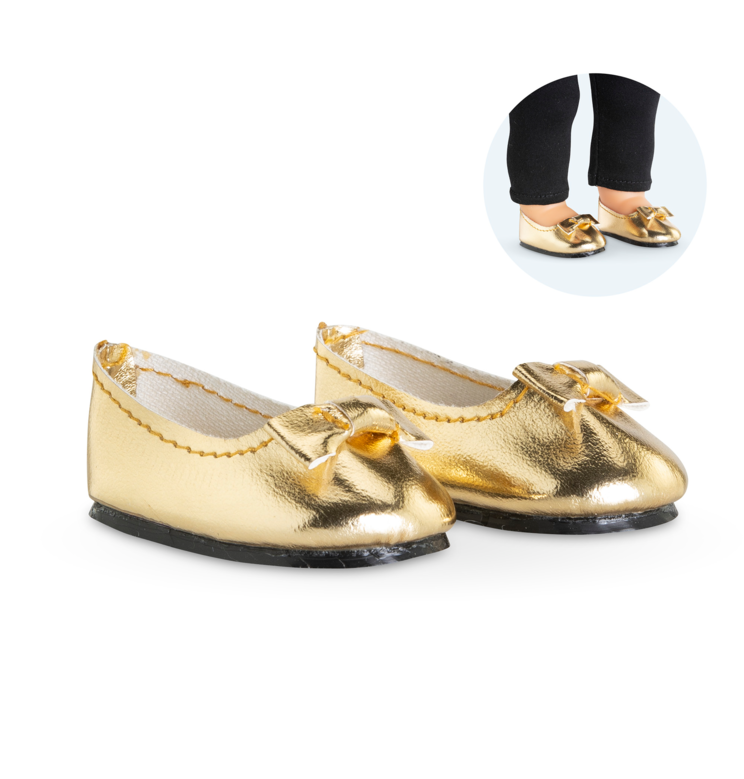 Ballerines dorées pour poupée ma Corolle