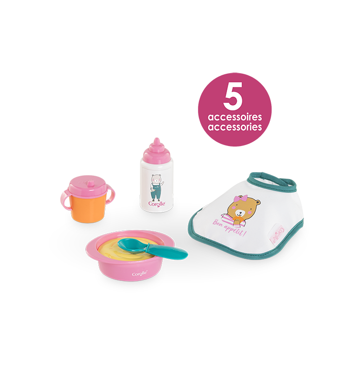 Bébé Calin Manon et Petit Coffret Repas