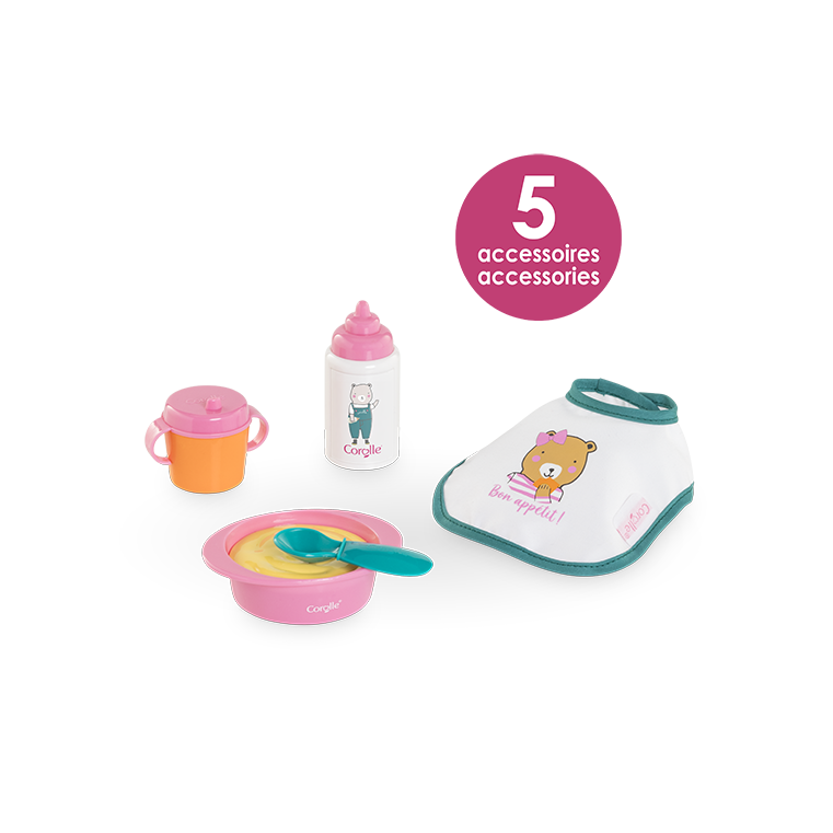 Bébé Calin Manon et Petit Coffret Repas