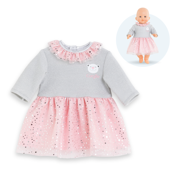 Robe Soir de Fête pour poupon 36 cm