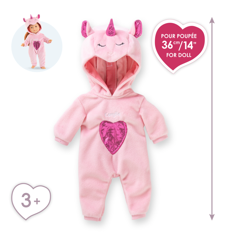 Pyjama Licorne Rose pour poupée ma Corolle