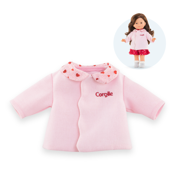 Manteau Pétales de Cœurs pour poupée ma Corolle