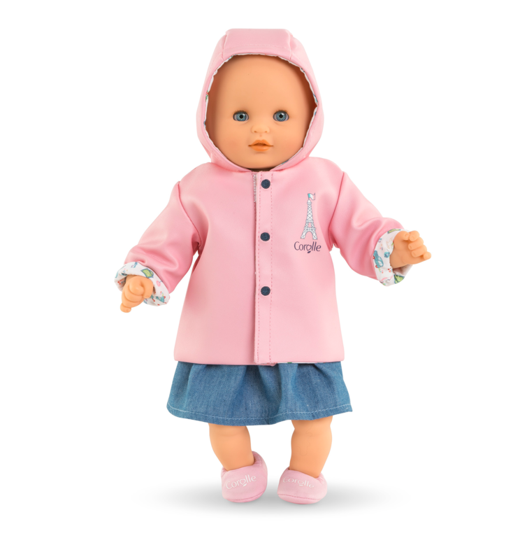 Ciré Réversible Week-end à Paris pour poupon 30 cm