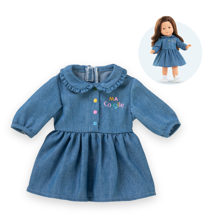 Robe Denim Manches Longues pour poupée ma Corolle