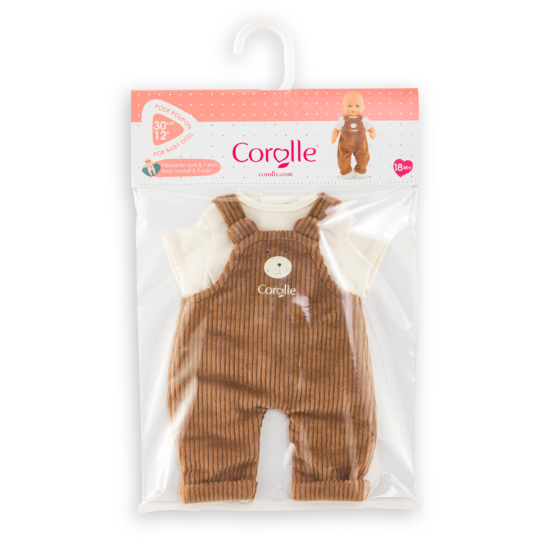 T-Shirt & Salopette Ours Petit Explorateur pour poupon 30 cm