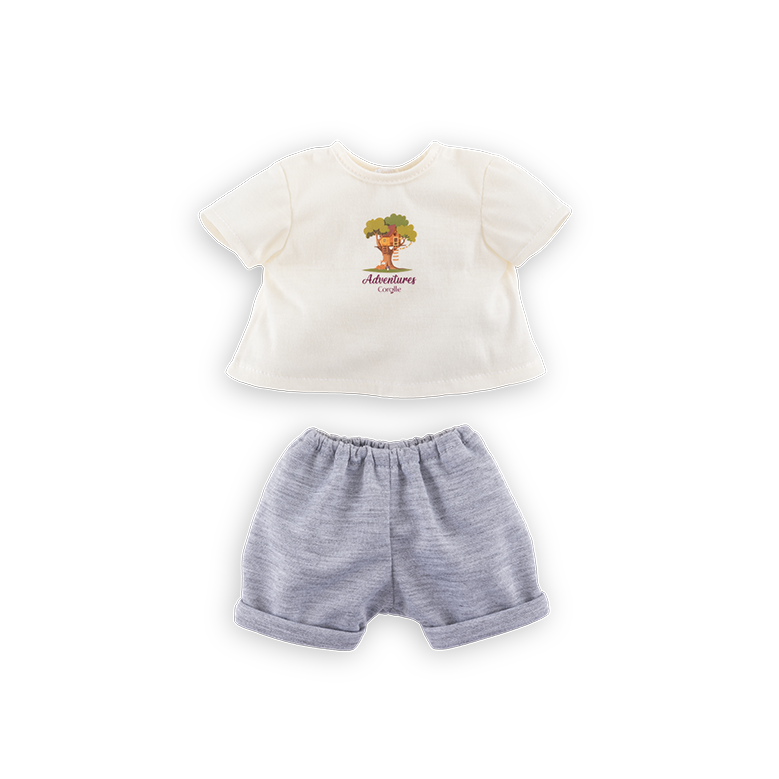 T-Shirt & Short Petit Explorateur pour poupon 30 cm