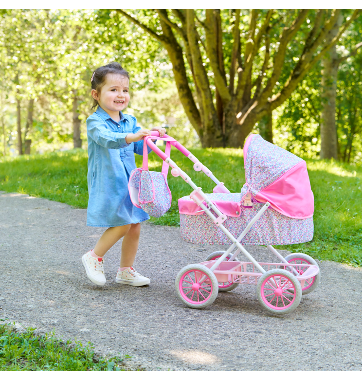 Landau Floral pour poupons 36 / 42 et 52 cm