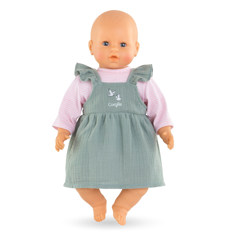 Robe à Volants & T-Shirt Bords de Loire pour poupon 42 cm