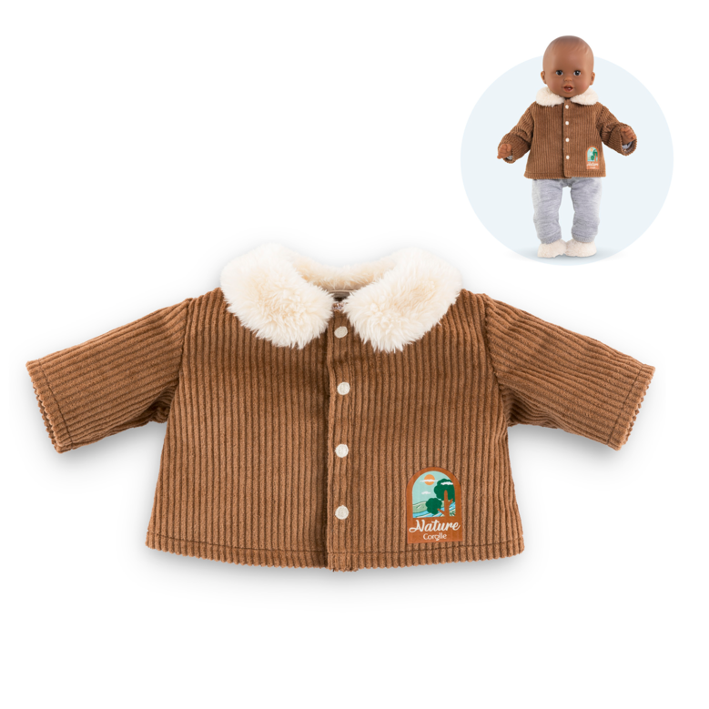 Veste Velours Petit Explorateur  pour poupon 30 cm