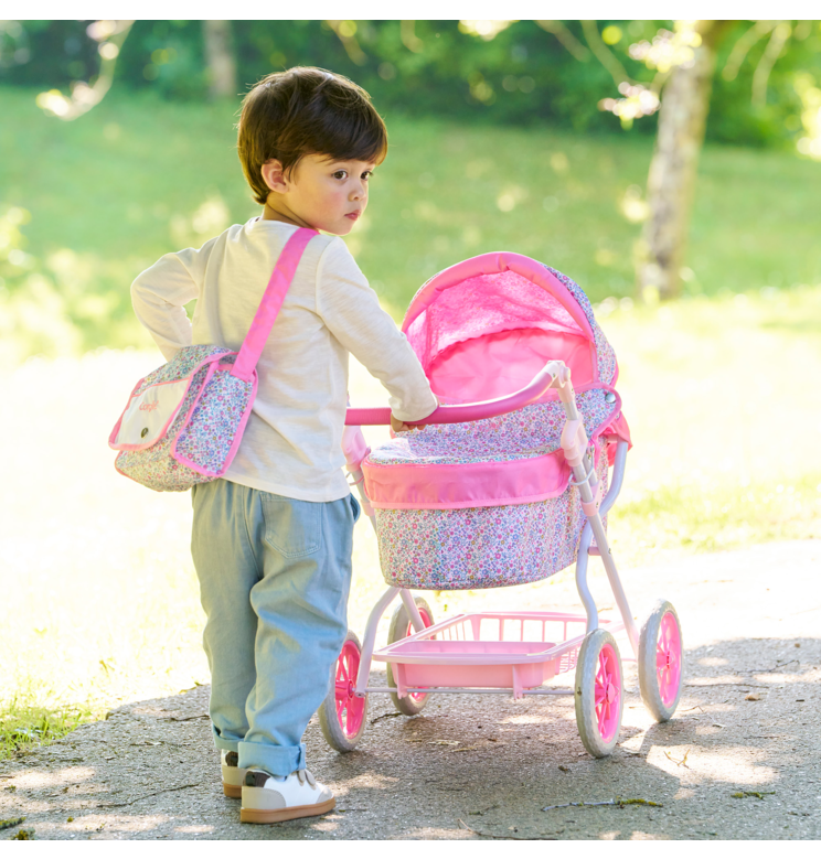 Landau Floral pour poupons 36 / 42 et 52 cm