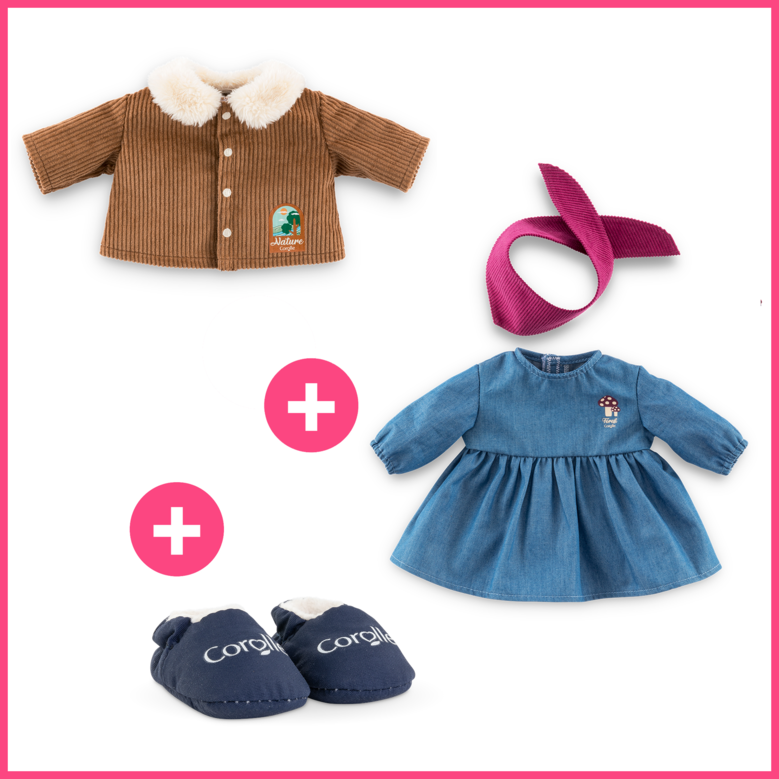 Dressing Petit Explorateur denim pour poupon 30 cm