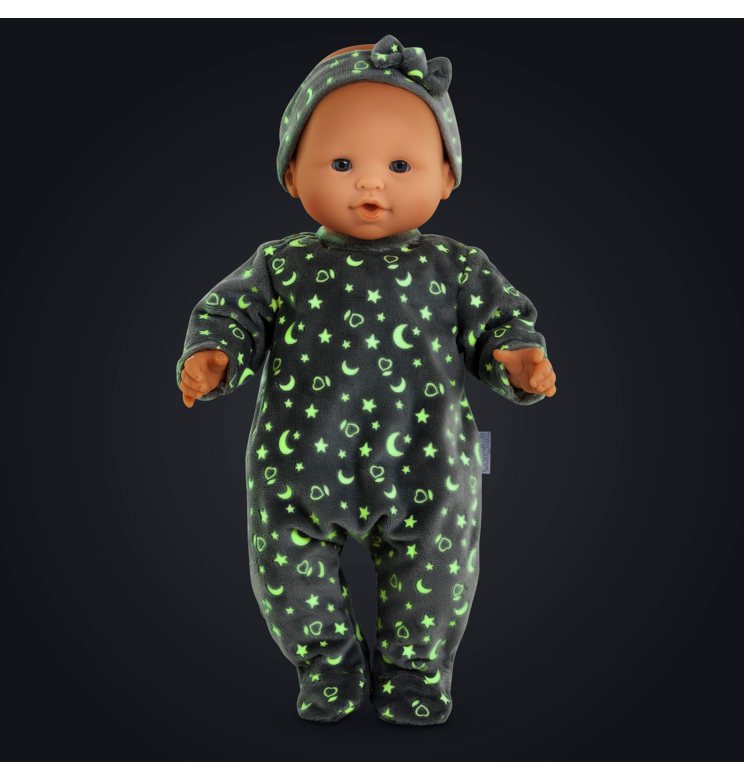 Pyjama Brille dans la Nuit & Bandeau pour poupon 36 cm