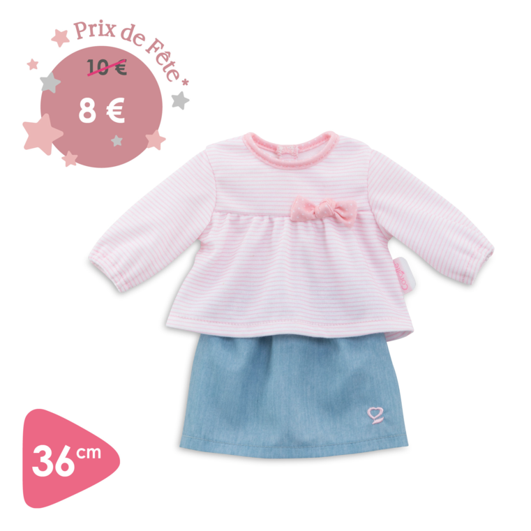 Top & Jupe pour poupon 36 cm