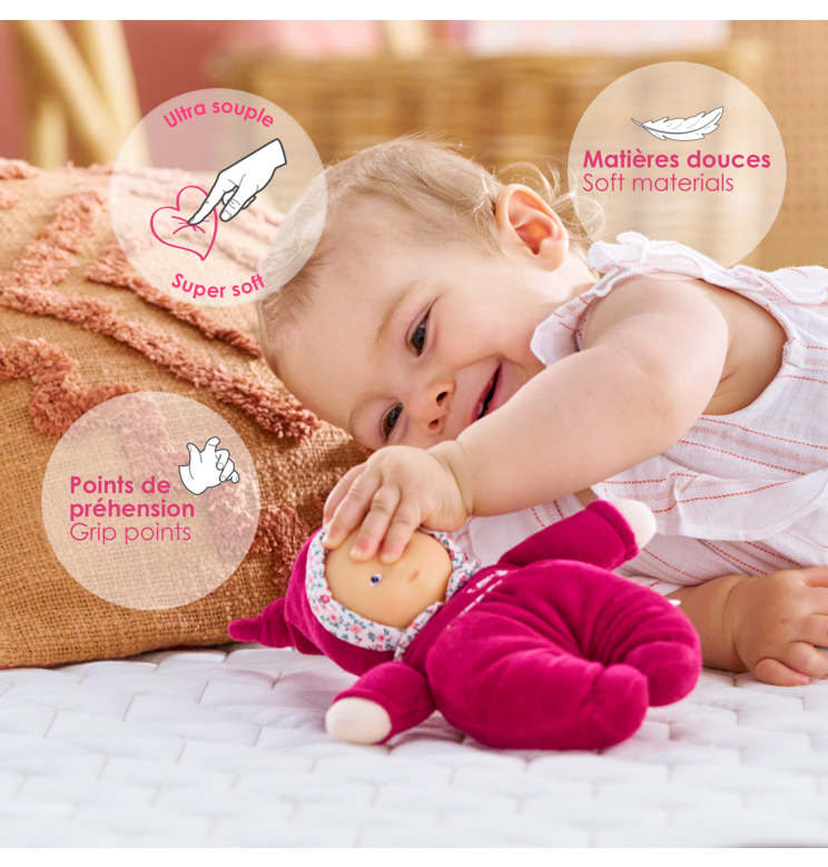 Doudous Tidoudou & Babidoux Rose Grenadine