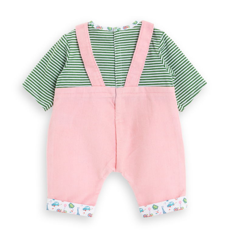 T-shirt et Salopette Manches Longues Week-end à Paris pour poupon 42 cm