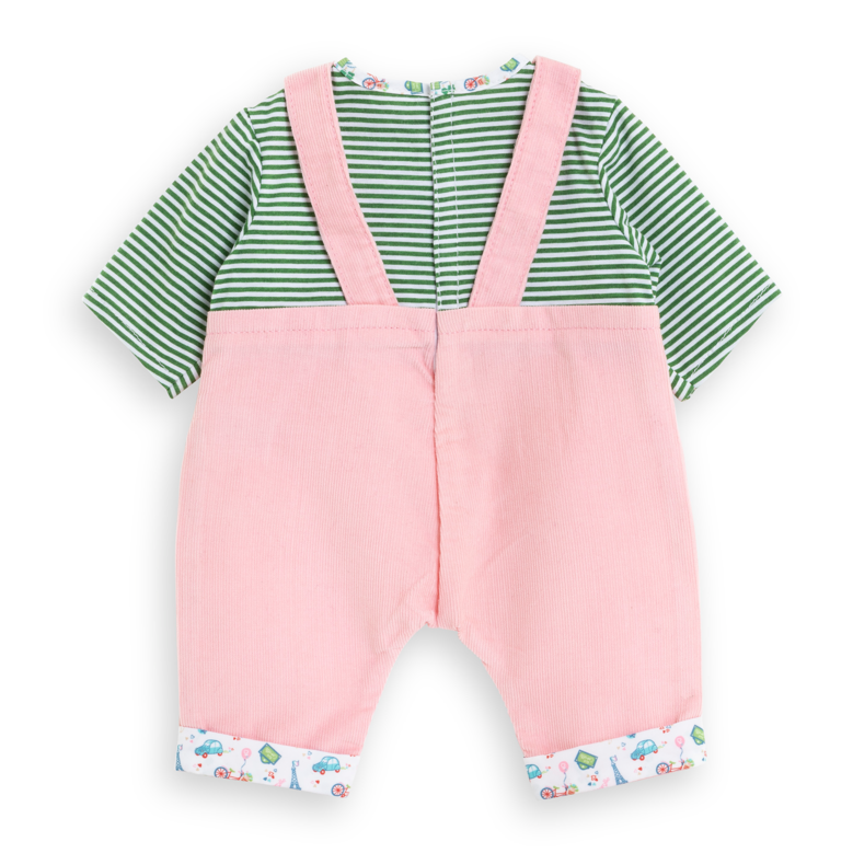 T-shirt et Salopette Manches Longues Week-end à Paris pour poupon 42 cm