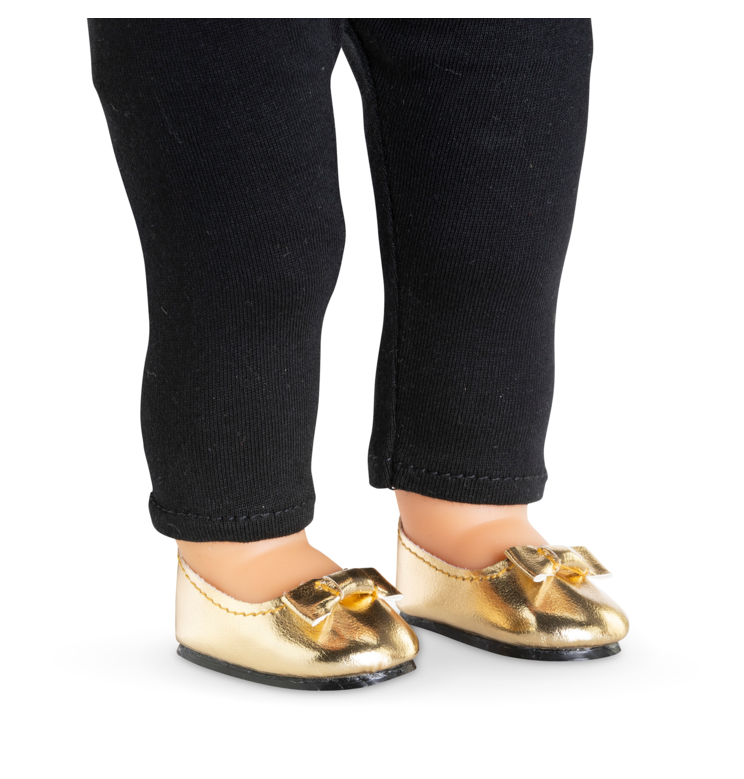 Ballerines dorées pour poupée ma Corolle