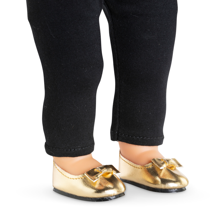 Ballerines dorées pour poupée ma Corolle