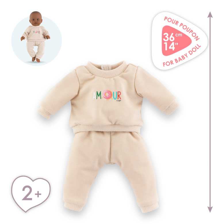 Jogging Beige pour poupon 36 cm