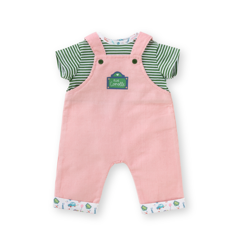 T-shirt et Salopette Week-end à Paris pour poupon 36 cm