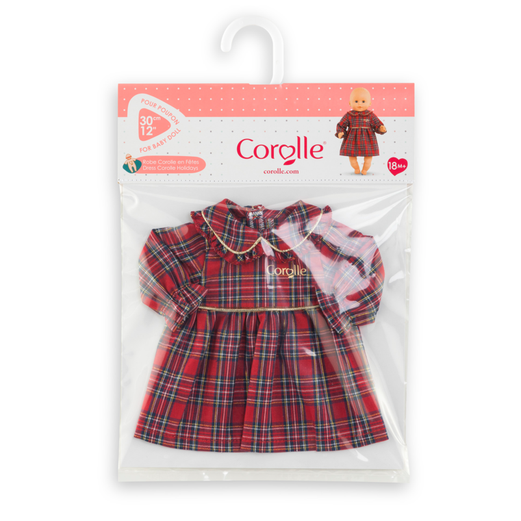 Robe Corolle en Fêtes pour poupon 30 cm