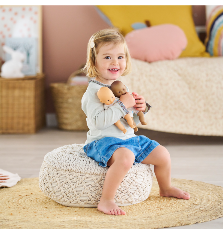 Poupon Mini Calin Lapins Yeux Marron