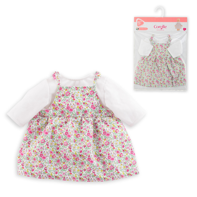 Robe Jardin en Fleurs pour poupon 42cm