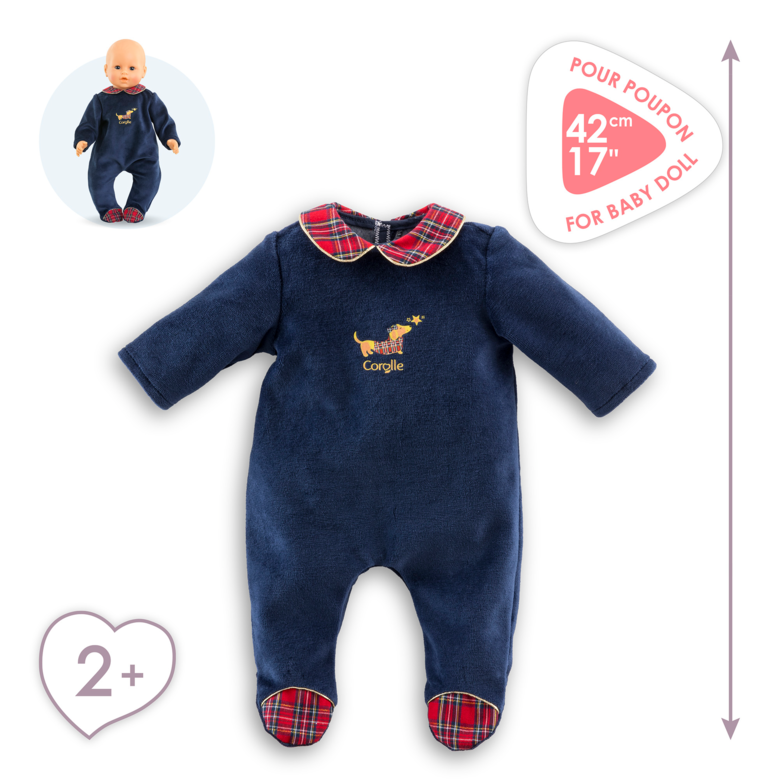 Pyjama Corolle en Fêtes pour poupon 42 cm