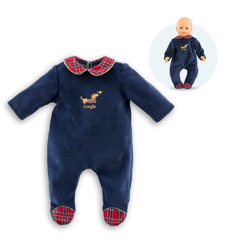 Pyjama Corolle en Fêtes pour poupon 42 cm