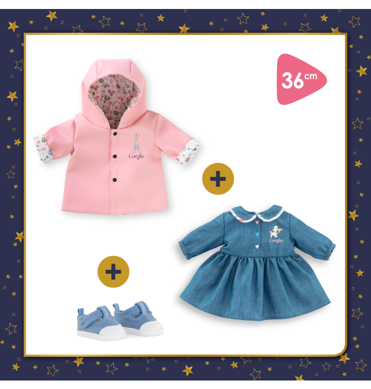 Mon Dressing Week-end à Paris pour poupon 36 cm