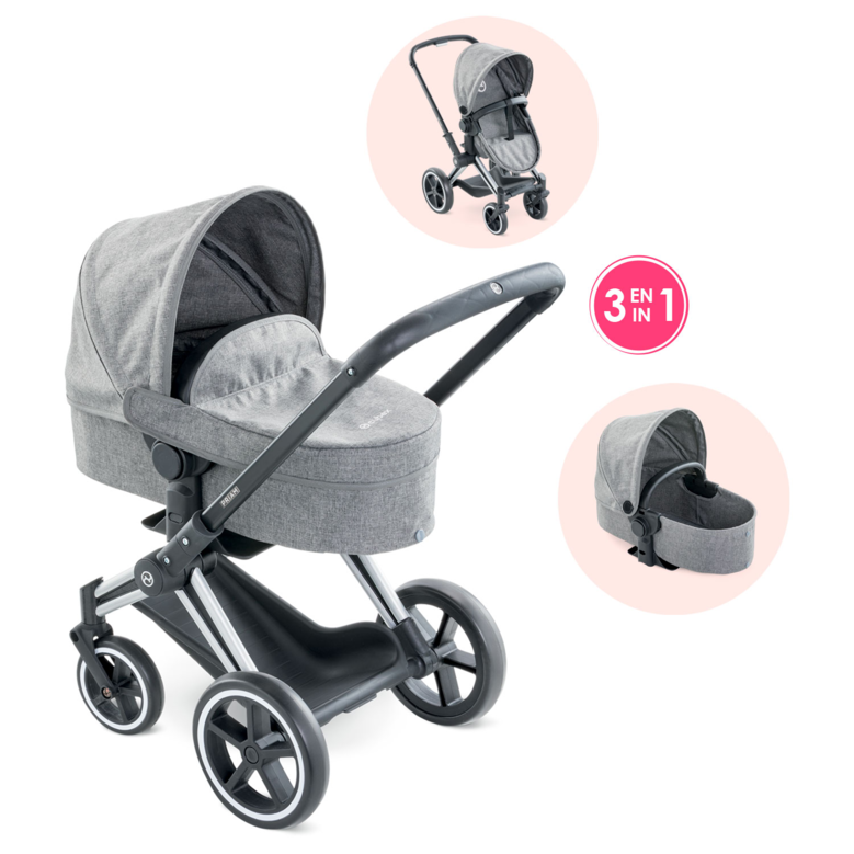 Ensemble Landau 3 en 1 Priam Cybex + Porte-poupon Cybex Gris