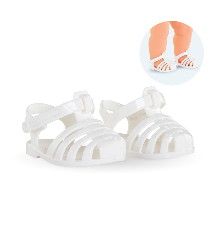 Sandales Blanches pour poupon 36 cm
