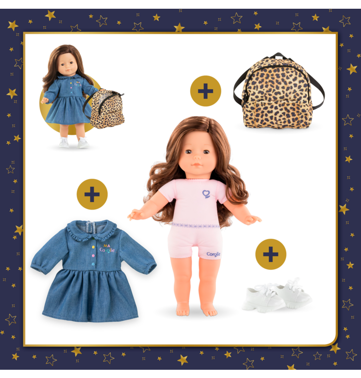 Pénélope en Robe Denim et Baskets