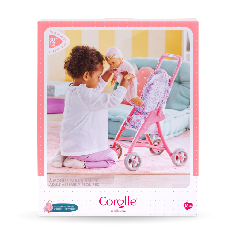Poussette Florale pour poupon 30 cm