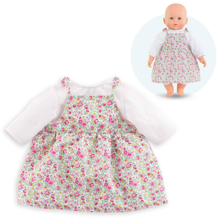 Robe Jardin en Fleurs pour poupon 42cm