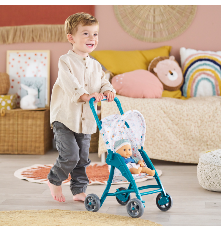 Poussette Oursons pour poupon 30 cm