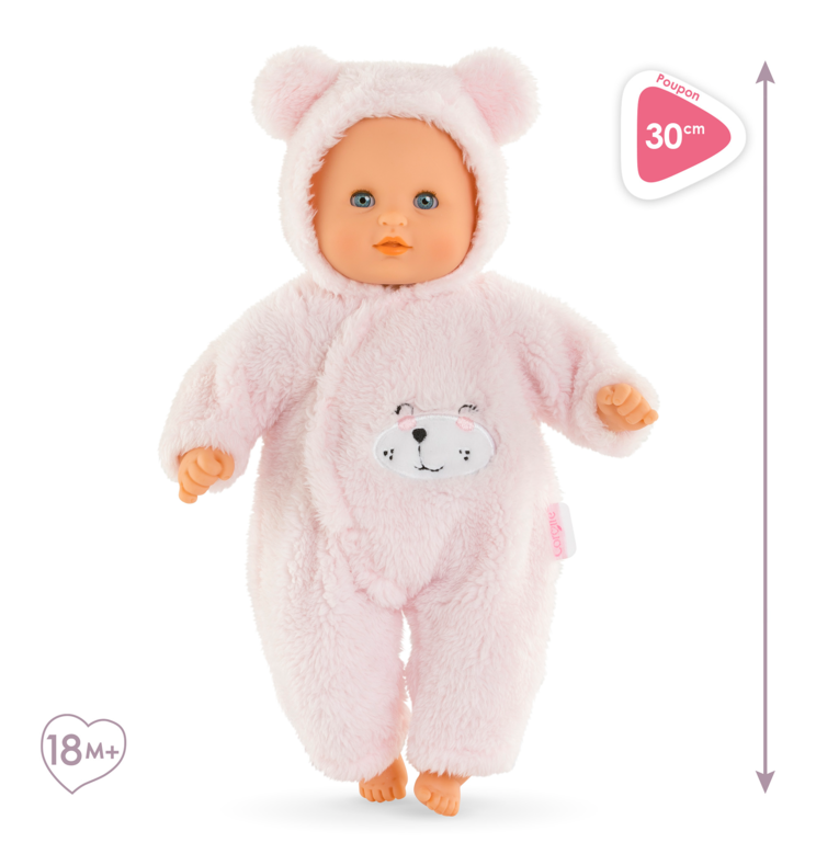 Poupon Bébé Calin Ourson d'Amour