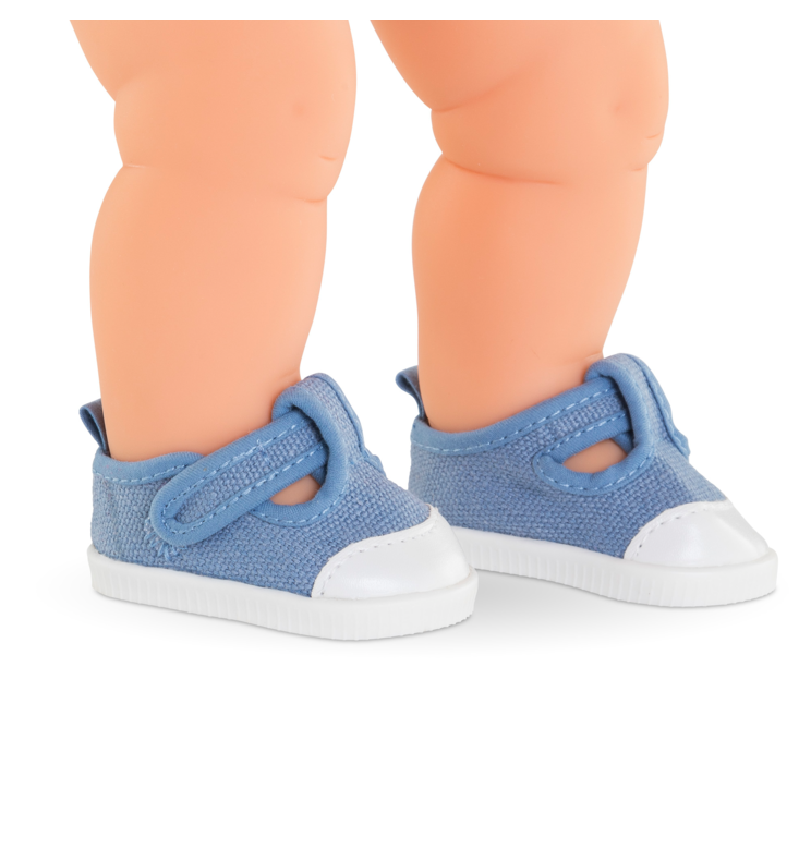 Baskets Bleues pour poupon 36 cm