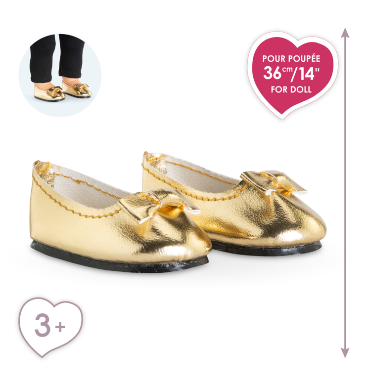 Ballerines dorées pour poupée ma Corolle
