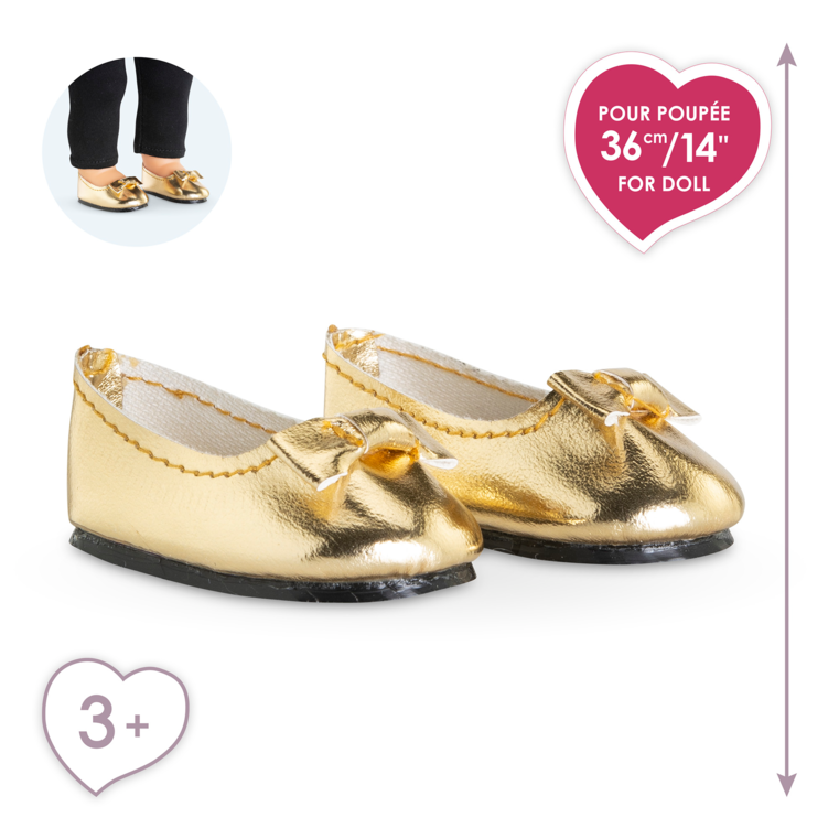 Ballerines dorées pour poupée ma Corolle