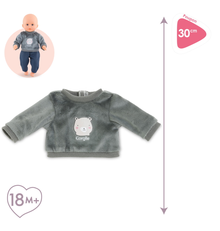 Sweat Ourson pour poupon 30 cm