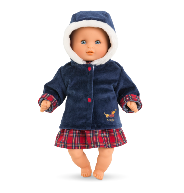 Manteau Corolle en Fêtes pour poupon 30 cm