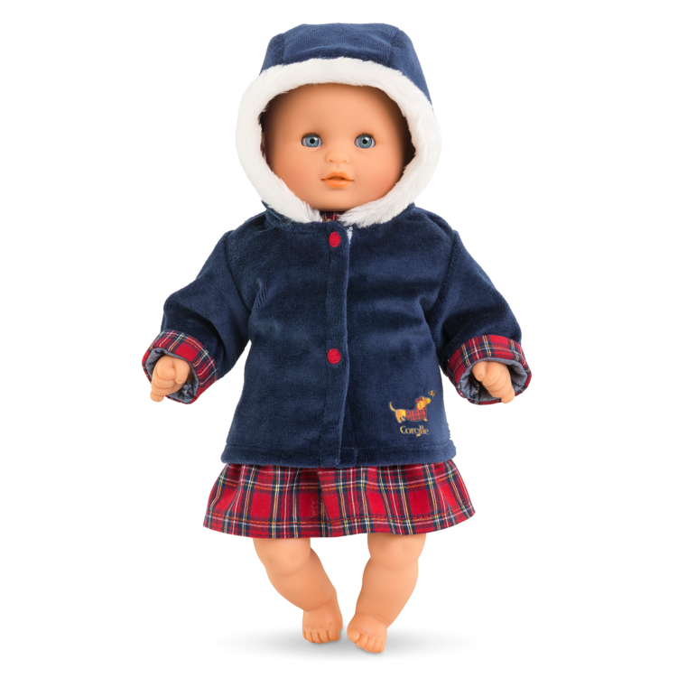 Manteau Corolle en Fêtes pour poupon 30 cm